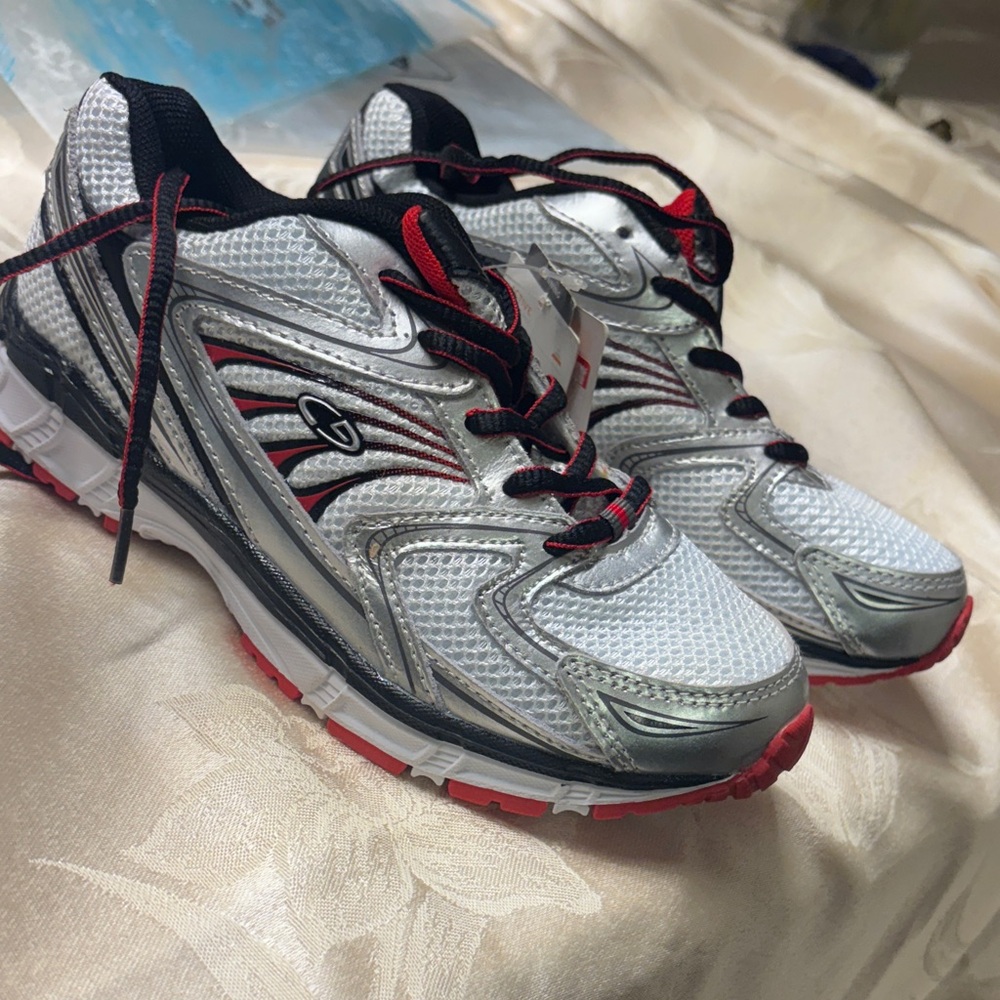 Champion Kids' Silver and Red Sneakers